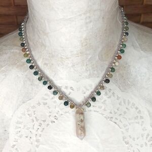 Agate Necklace Hand Crafted by Rust Belt Raised Crystal Jewelry